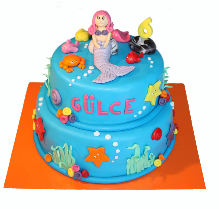 ideas4cakes DENİZ KIZI PASTA