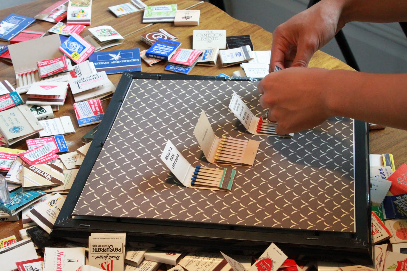 A Crafting We Will Go Vintage Matchbook Wall Art