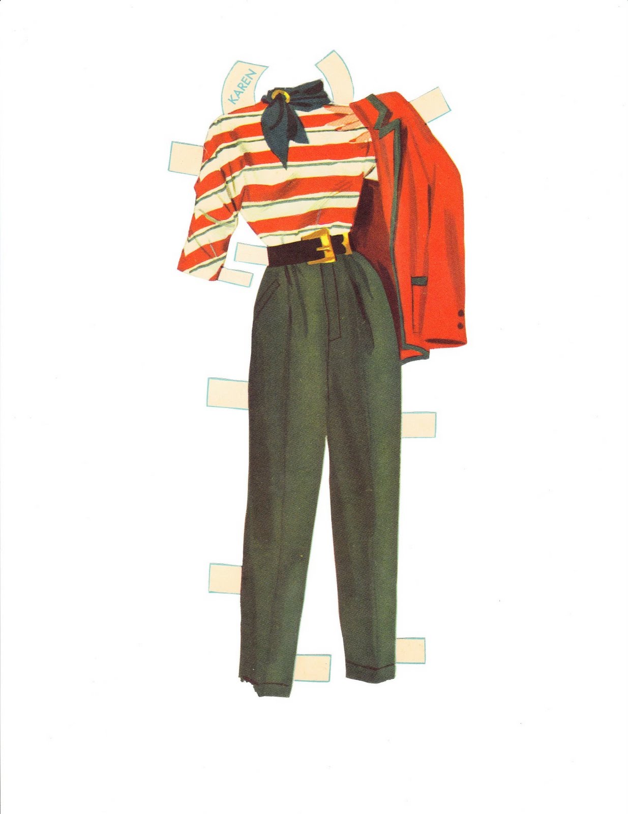 The Paper Collector Karen Goes to College Paper Doll