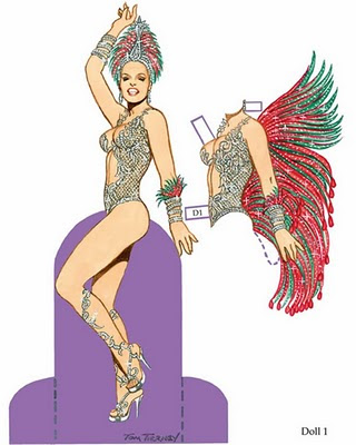 Carnaval Paper Dolls: with Glitter! (Dover Paper Dolls) Tom Tierney, Paper Dolls and Paper Dolls for Grownups
