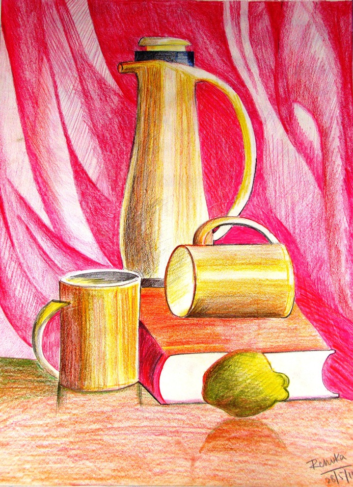 My Experiments with Color: Still Life with Color Pencils