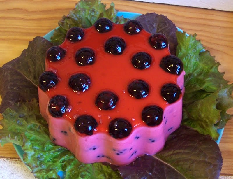 The Joys of Jello Blackberries 'n Cream Mold