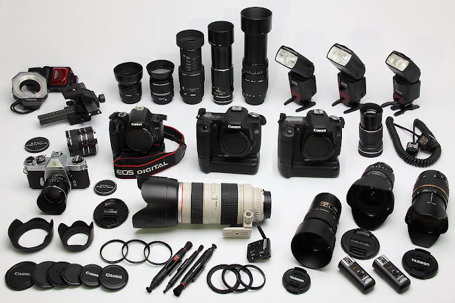 Parte de nuestro equipamiento fotográfico