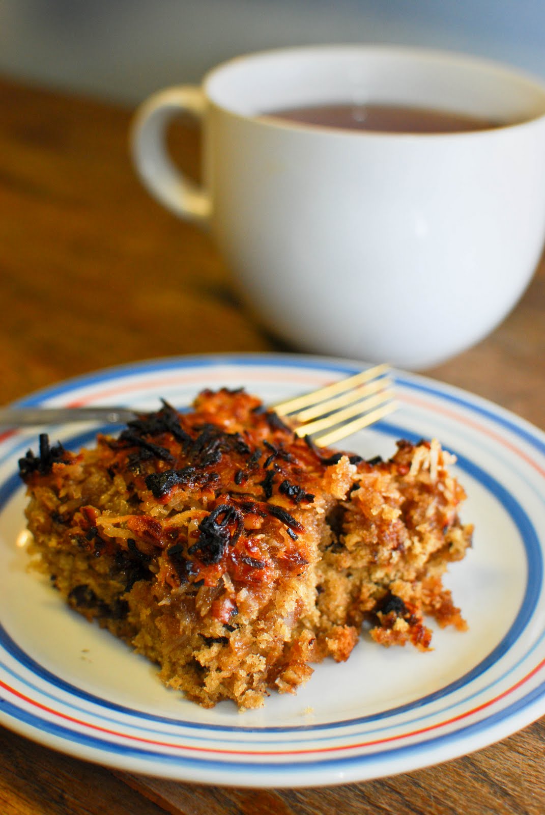 Eat, Run, Read Cake of the Week Oatmeal Cake with Coconut Pecan