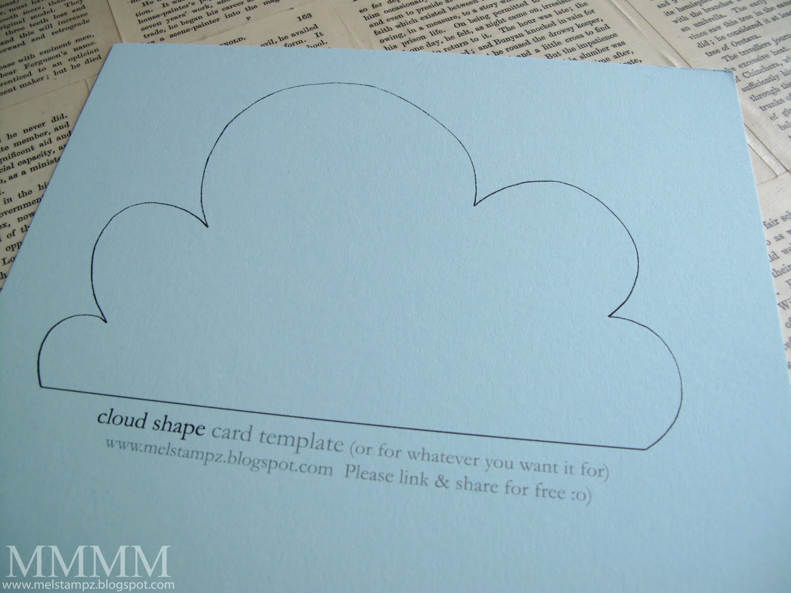 Cloud Template Printable