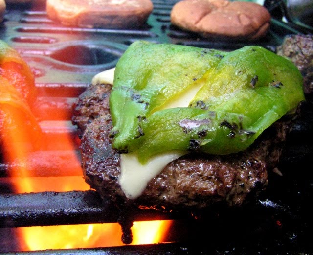 The 99 Cent Chef Roasted Green Chile Pepper Burger