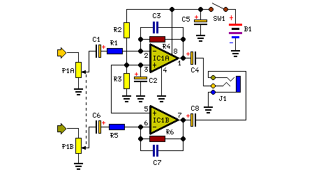 9 Volt Portable Headphone Amplifier Circuit |Koleksi Skema ... portable generator voltage control wiring diagram 