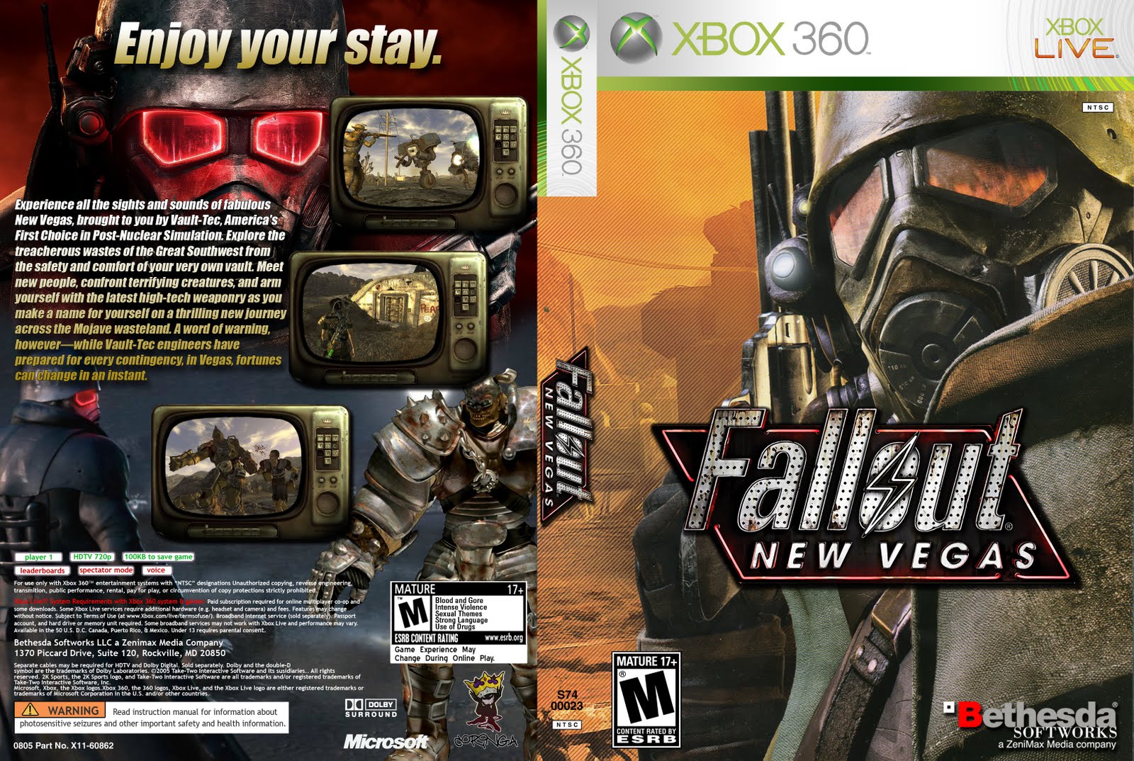 Games Covers Fallout New Vegas Custom Xbox 360