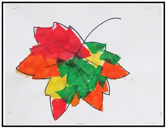 Creating Art With Kids fall leaf tissue paper collage