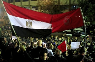 Manifestantes en El Cairo