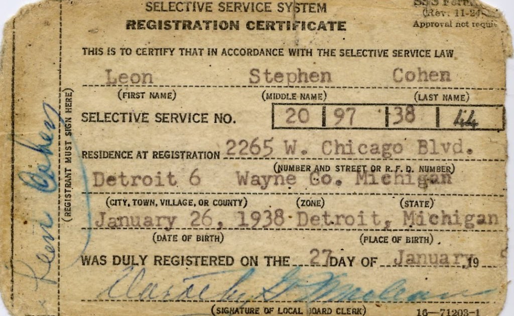 The Ancient One, Blessed Be He My Draft Card.