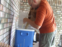 Adding grain to the mash
