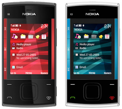 Nokia X3 Blue Fashionable Slider Phone photos