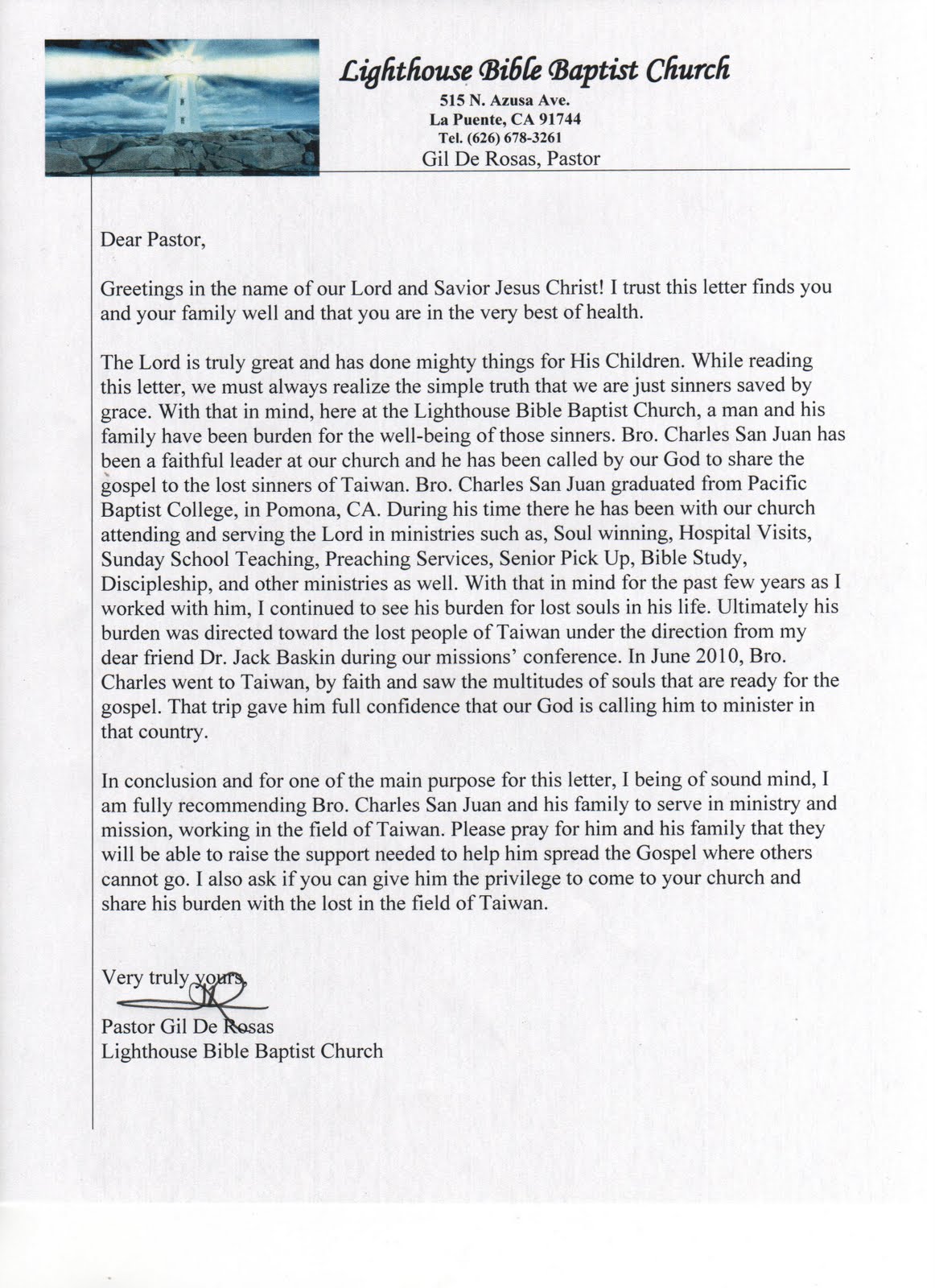 pray for taiwan our recommendation recommendation letter from church pastor