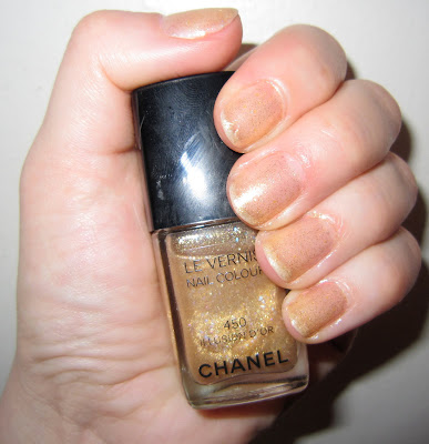 Chanel, Chanel Le Vernis Nail Colour, Chanel Le Vernis Nail Colour Illusion D'Or, Chanel Illusion D'Or, Chanel nail polish, Chanel Noir et Or Paris-Shanghai Collection Spring 2010, nail, nails, nail polish, polish, mani, manicure, manicure of the week, mani of the week, Chanel mani, Chanel manicure