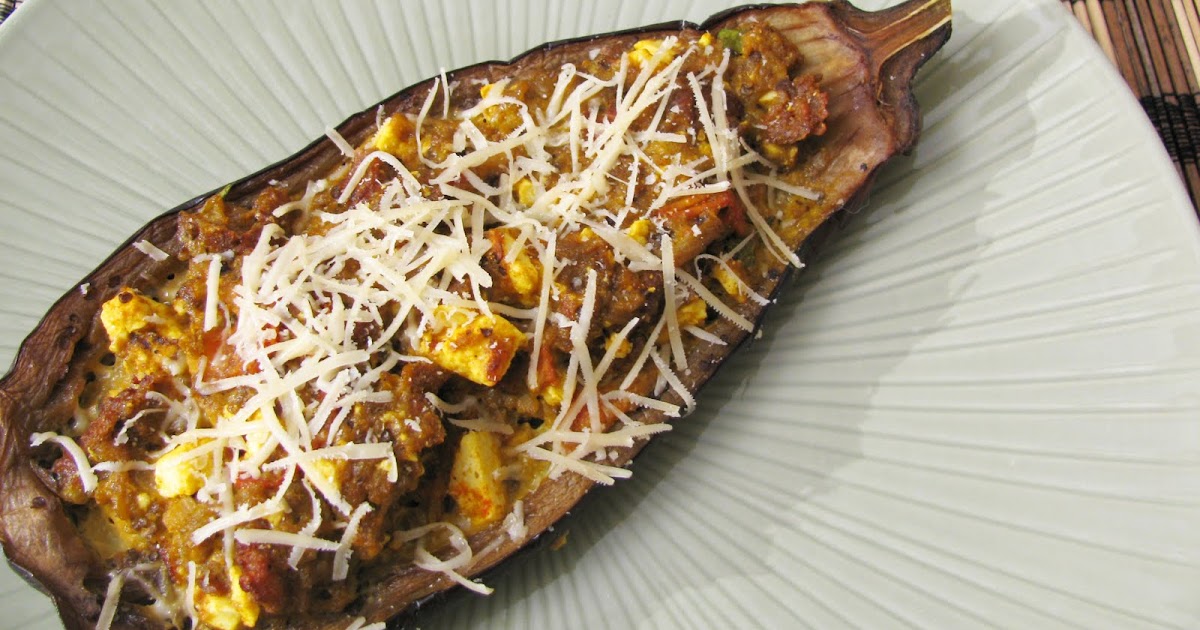 The Ordinary Vegetarian IndianSpiced Stuffed Eggplants with Paneer