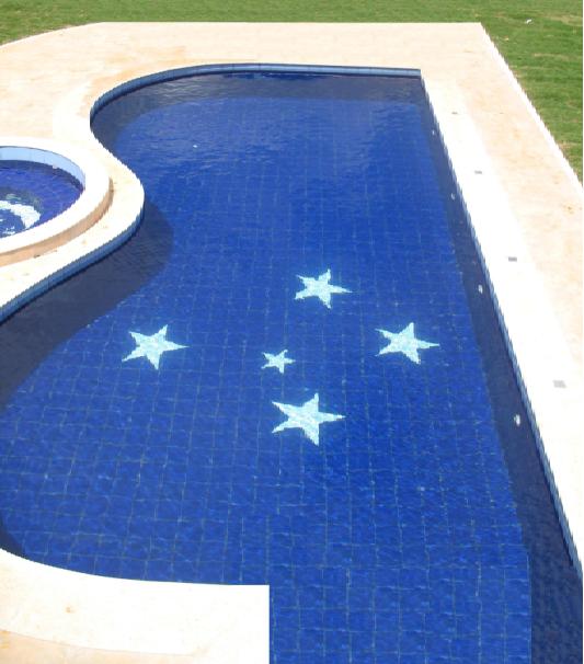 Decorativo fundo de piscina