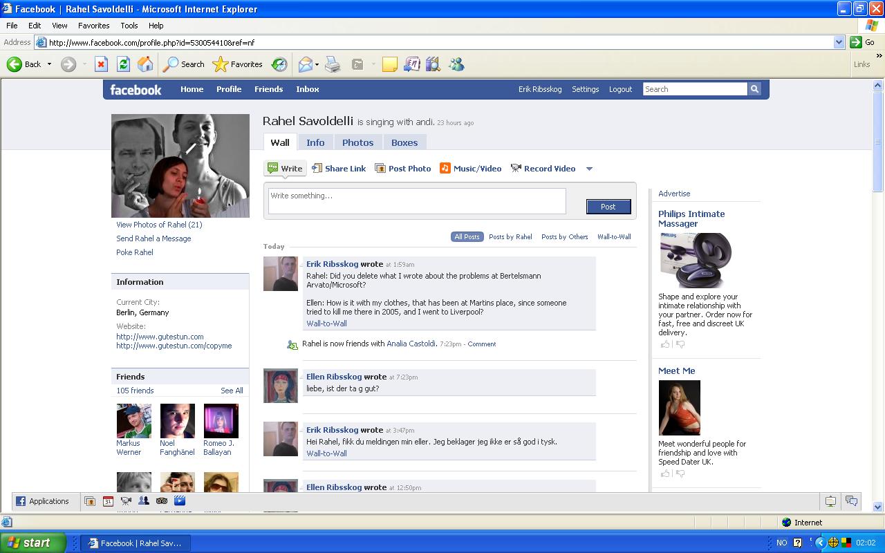 [rahel+facebook+vegg.JPG]