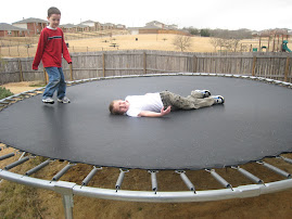 Having fun on the trampoline
