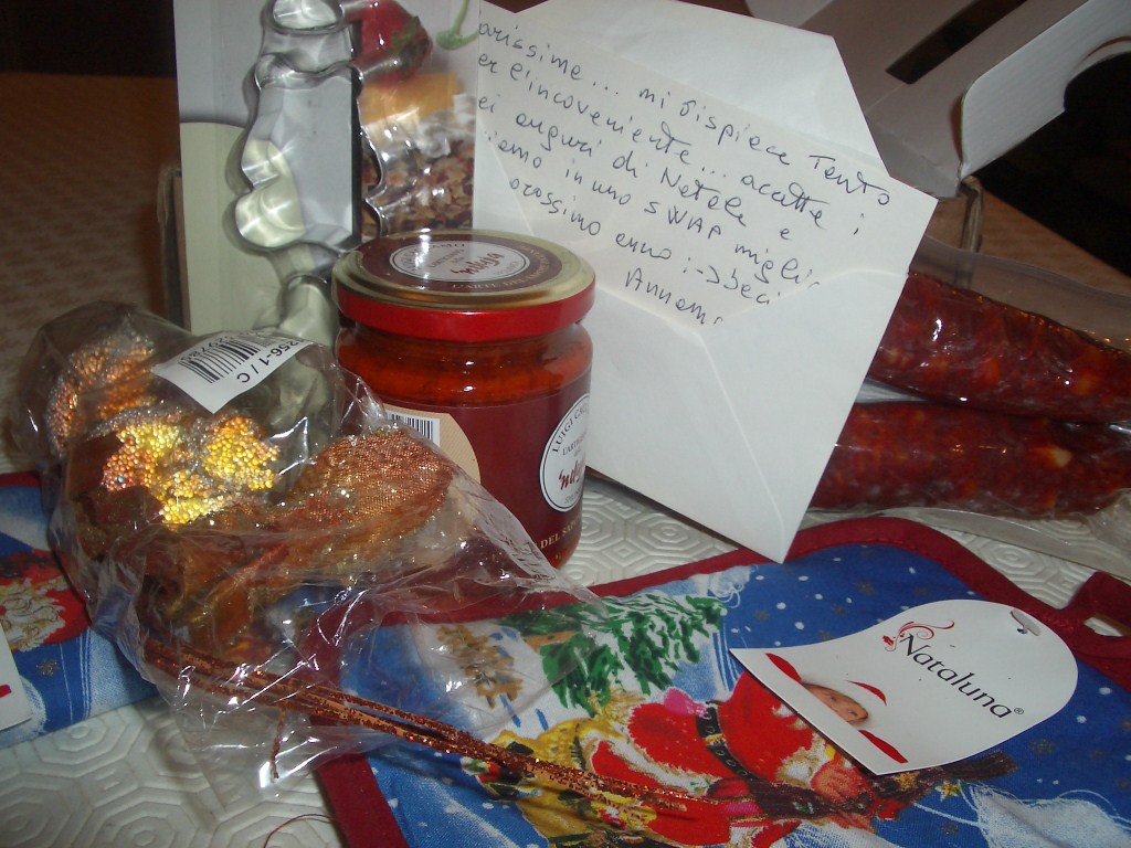 la sorpresa di uno swap e i miei auguri di Buon Natale