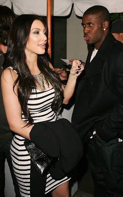 Kim Kardashian in Tight Dress at Night Party