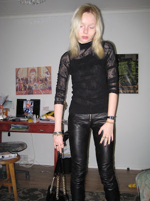 little girl leather pants