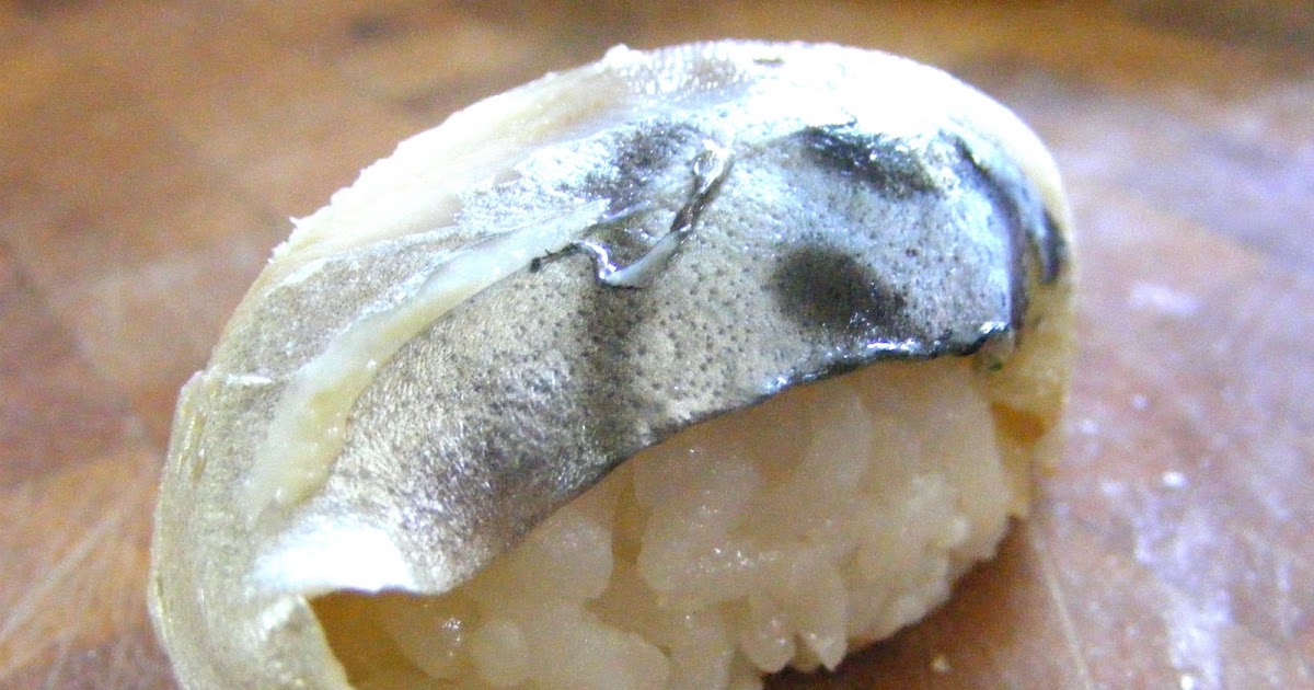 Diary of a Locavore Saba nigiri