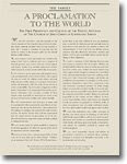 Proclamation To The World