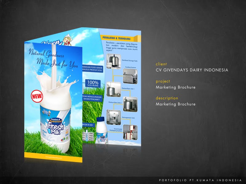 KUMATA STUDIO Brochure Design for GIVENDAYS FRESH MILK