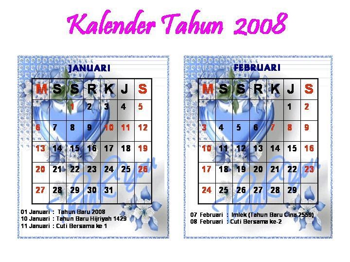 rhany7201 KALENDER TAHUN 2008