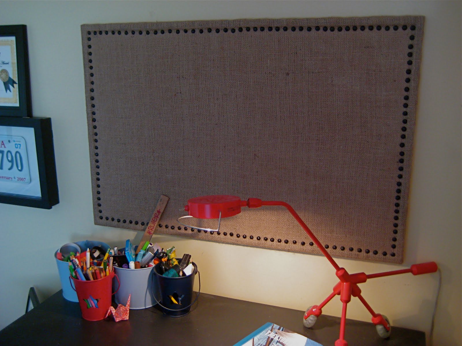 Burlap Bulletin Board markova design