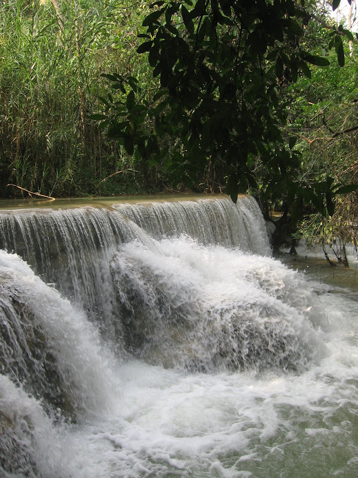 Part of the waterfall, you can jump off of this part..