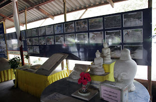 Photos of the Big Buddha construction on display