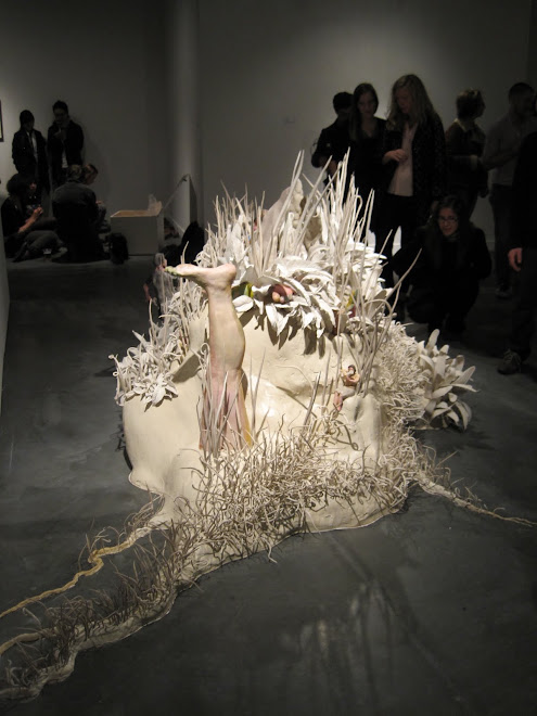 2 of my Favorite pieces in the show by Sculpture majors