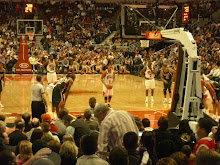 Our sweet seats at the Bull's game!