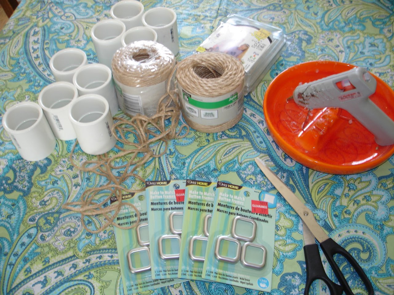 Black Kat's Design It's Craft Time Twine and PVC Pipe Napkin Ring