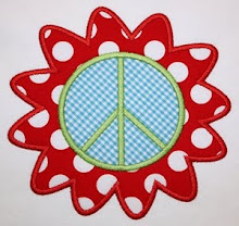 Flower Peace Sign Applique