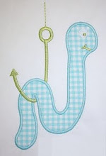 Hook and Worm Applique