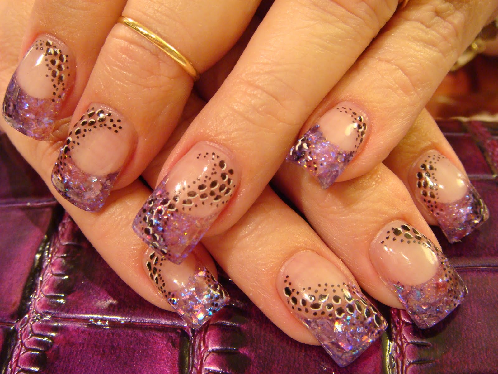 inspired by a Young Nails mentor Christie. I used purple acrylic and