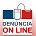 Página na internet para denúncias
