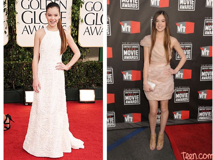 At the Golden Globes in Prabal golden globes hailee steinfeld. At the Golden Globes in Prabal