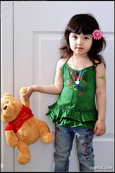 Cute baby cuteness than teddy bear
