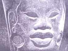 BLACK AFRO-OLMEC FACE (MANDINGA-KUSHI), ANCIENT MEXICO - 3113 B.C. - 500 A.D.