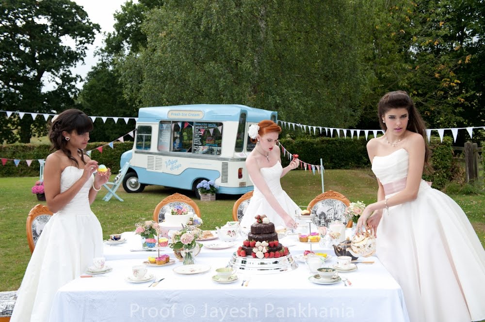 Dresses by Johanna Hehir and table decor by My Vintage Day