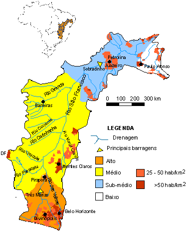 Mapa Geopolítico do Rio São Francisco