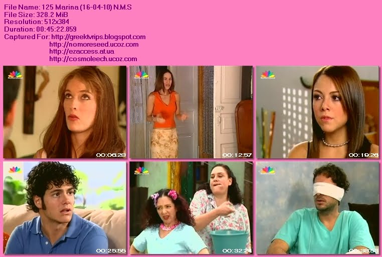 ΜΑΡΙΝΑ - Επεισόδιο 125 - MARINA - Episode 125 N.M.S.
(ΜΕΤΑΓΛΩΤΤΙΣΜΕΝΟ ΣΤΑ ΕΛΛΗΝΙΚΑ) (16-04-2010) (STAR)