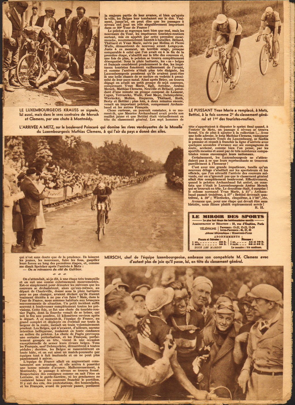 Cycling Passions 30st Tour de France 1936