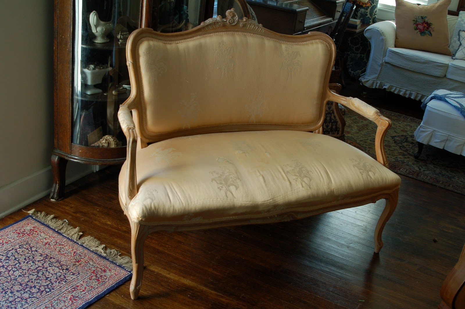 French Settee Makeover