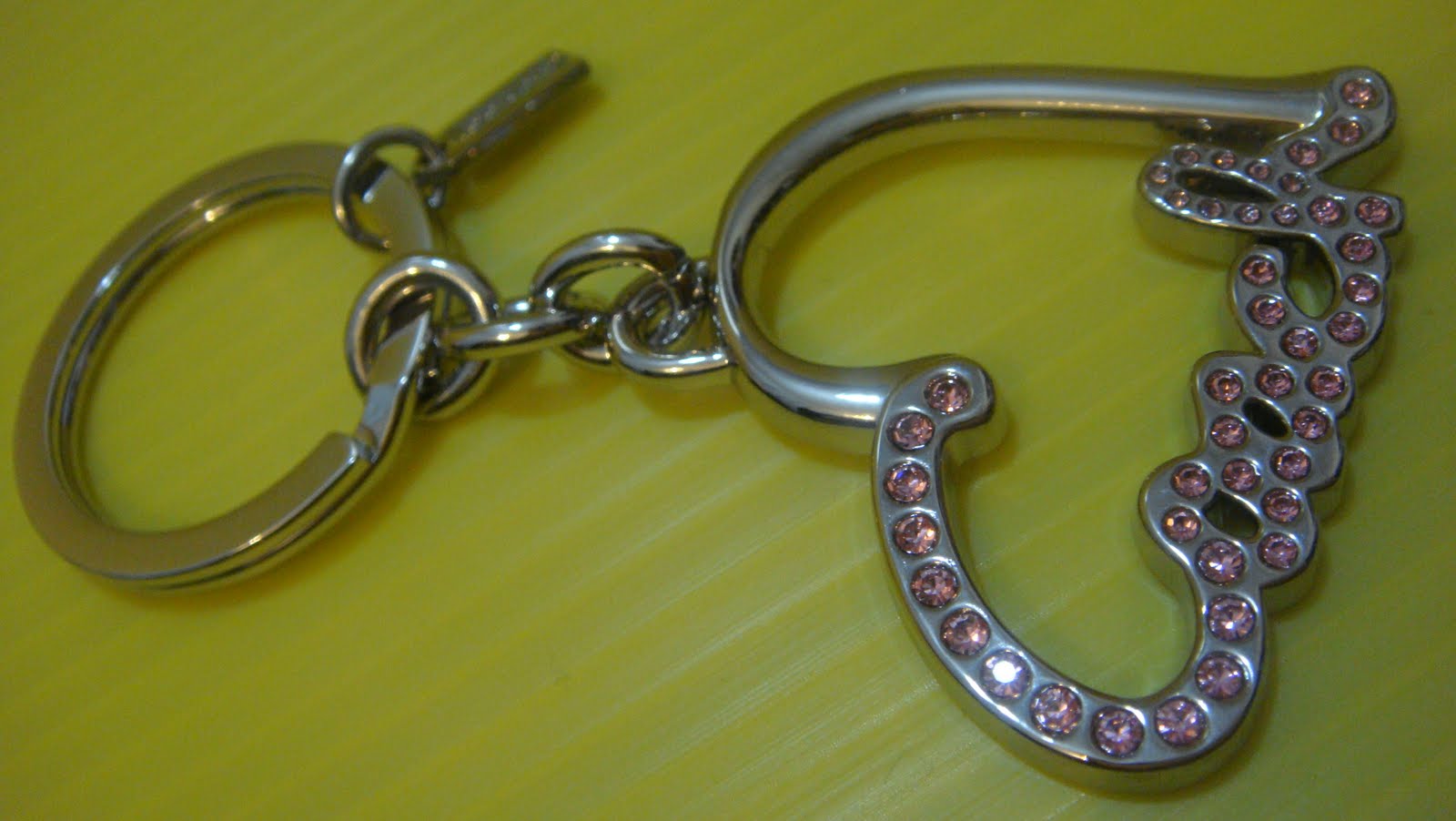 Coach Heart Keychain