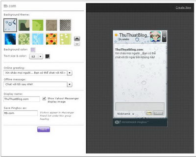 Yahoo! Messenger Pingbox : Công cụ giúp khách tham quan tán gẫu với bạn ngay trên blog Yahoo+Messenger+Pingbox+2